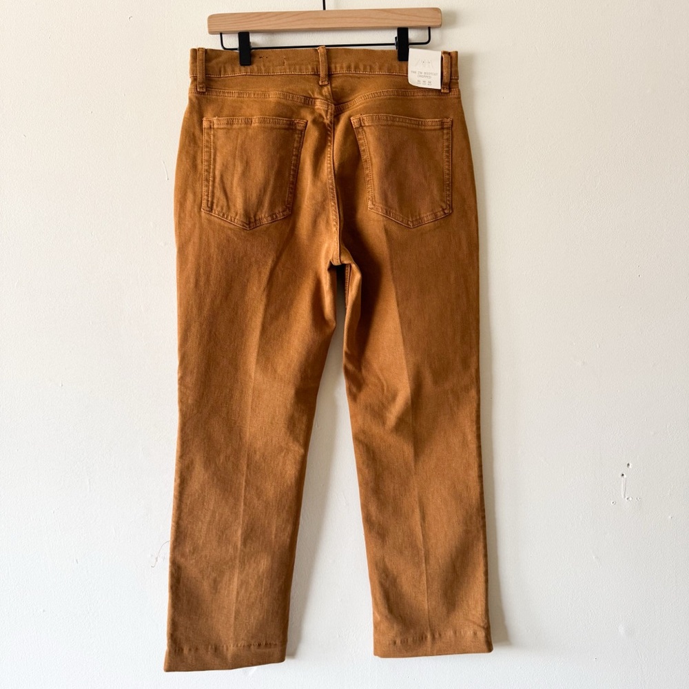Zara Women's High Rise Bootcut Brown Cropped Flare Jeans Size 10 - Picture 4 of 12